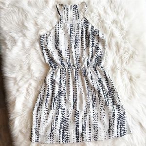 🌺Cooper & Ella White and Blue Graphic Print Dress